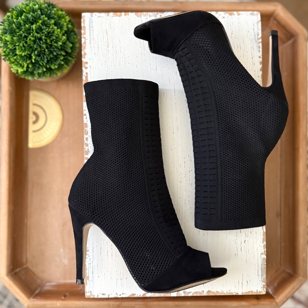 Call It Spring Peep Toe Knit Booties - Picture 4 of 6
